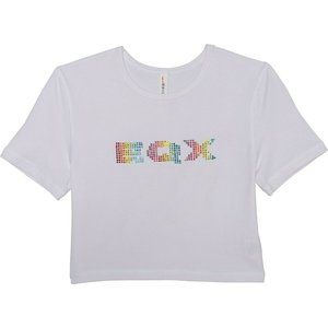 Adam Selman Sport Equinox Rainbow Crystal Logo Top